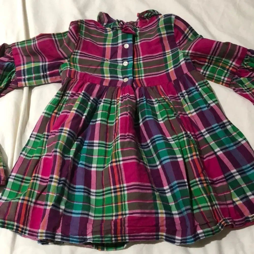 Hot pink plaid 18M dress w/bloomers worn once RL